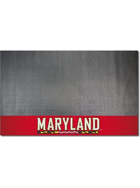 FANMATS 12124 Maryland Terrapins Vinyl Grill Mat 26in. x 42in. Deck Patio Protective Mat | Oil flame and UV resistant - VFZAEP00