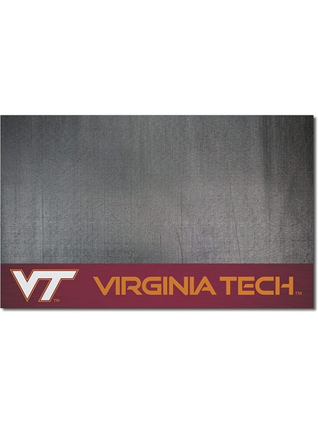 FANMATS 12135 Virginia Tech Hokies Vinyl Grill Mat 26in. x 42in. Deck Patio Protective Mat | Oil flame and UV resistant - WVXMI6SA