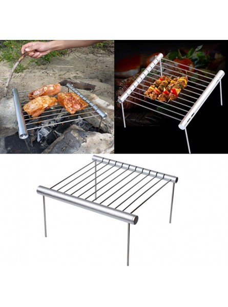 Portable Stainless Steel Folding BBQ Grill Mini Pocket Barbecue Accessories for Outdoor Camping BBQ Supplies and Equipment - XGPJ89XU