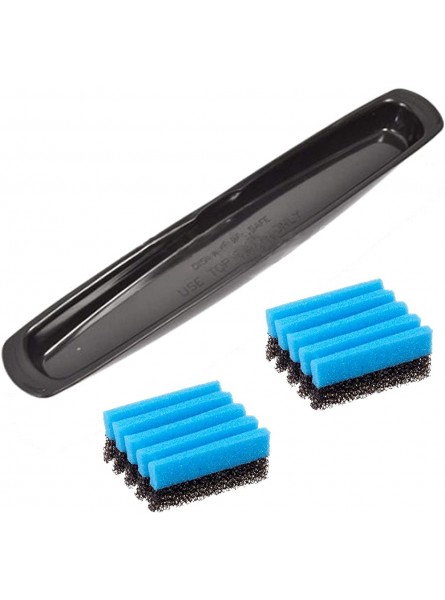 SPARES2GO Drip Tray + 2 x Cleaning Sponges for George Foreman Grill System 379 x 65 x 30mm - GTKSO18U
