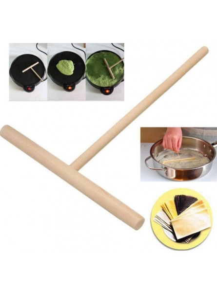 1pc Chinese Wooden Crepe Maker Pancake Batter Spreader Multi-functional Cake Kit Home Kitchen Tool - GDSGBDNN