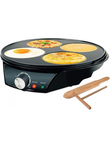 Crepe Pancake Maker Omelette Machine Electric Nonstick Hot Plate with Adjustable Temperature Accessories Included for Household Cooking - NXXU2F4N
