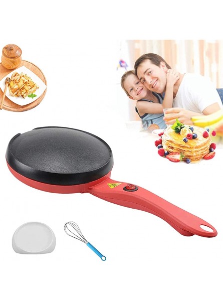 JNN Electric Crepe Maker Pan Portable Mini Non-stick Pancake Machine with Batter Bowl and Egg Whisk Household Kitchen Cooking Tools for Crepes Pancakes,Tortillas - WAYJ3G0R