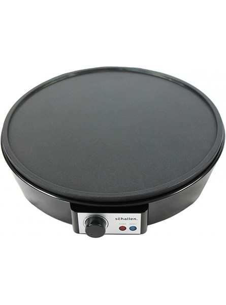 Netagon Black Traditional 1000W Electric Pancake Omelettes Flatbread & Crepe Maker 12 Hot Plate Pan Machine and Utensils - QRVKDYKR