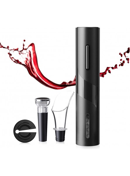 Electric Wine Opener Automatic Wine Bottle Openers，Battery Operated Corkscrew Openers with Foil Cutter Vacuum Wine Stoppers Wine Aerator Pourer Gift for Home Kitchen Party Bar Wedding - HNWS0Q3Q
