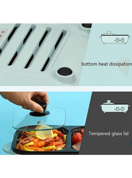 Bktmen Electric Bbq Grill Indoor Bbq Grill Table Top Smokeless 2 In 1 Portable Grill With Hot Pot Multifunctional Electric Grill Bbq Easy To Clean Adjustable Temperature Control - RJJQB7HY