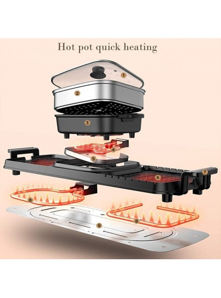 Electric Grills With Removable Hot Pot Portable Electric Barbecue Grill Indoor Chafing Dish Large Capacity Household Multifunctional Non-Stick Pan Electric Cooker Color : Package 1 - IECBEA4V