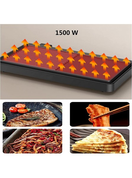 Linjolly Electric Grill Smokeless Non-stick Barbecue Pan Home Iron Grill Meat Machine 1500 W Split Bakeware 220V - BIHO8RTH
