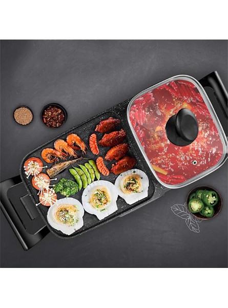 Linjolly Multifunctional Electric Grill Household Smokeless Hot Pancake Breakfast Non-stick Electric Baking Tray 1800 W 2 L - YHPYF0EM
