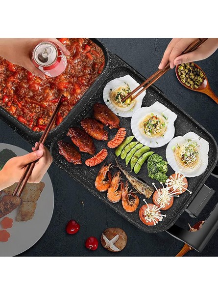 Linjolly Multifunctional Electric Grill Household Smokeless Hot Pancake Breakfast Non-stick Electric Baking Tray 1800 W 2 L - YHPYF0EM
