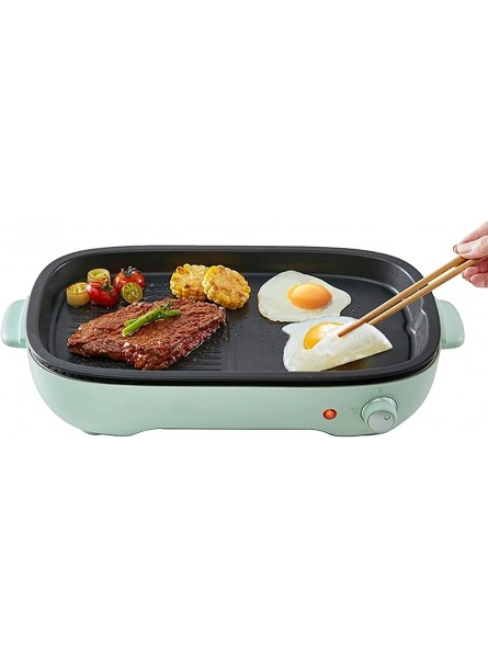 Linjolly Portable Electric Grills Non Stick Pan Barbecue Grill with Anti Scalding Handle Knob Temperature Adjustment 1200 W - LLTYHTTM