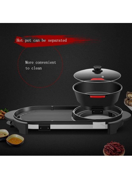 XIATIANDEDIAN BBQ The Electric Korean BBQ Grill And Hot Pot Tabletop Grill And Fondue,Household Multi-Function Two-in-one Electric Hot Pot Barbecue Shabu-shabu [Energy Class A] - EVKYD75U