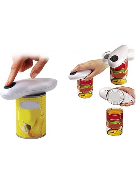 Electric Can Opener One Touch Can Opener Can Opener for Arthritic Hands Smooth Soft Edge Automatic Electric Can Opener for Home Kitchen Restaurant Tool White - BGYN0UT7