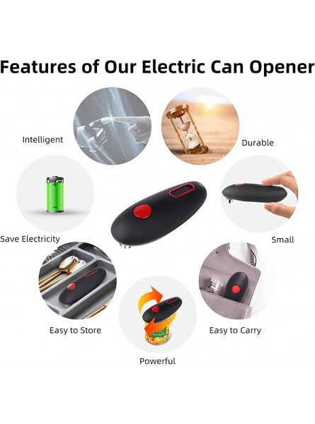 Homelet Electric Can Opener Automatic Tin Openers for Seniors with Arthritis Weak Hands | The Hands-Free Can Opener with Less Effort to Open Matte Black - ISYCQ0S9
