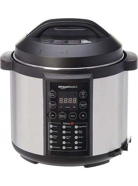 Basics 23 in 1 Multi-Purpose Electric Steamer Pressure Cooker 5.5 Litre 1000 W Brushed Stainless Steel now with downloadable Free Recipe Book UK plug - GBPQAGO2