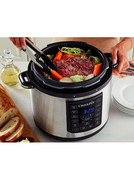 Crock-Pot Slow CSC051 x 12 in 1 Multi Cooker – The Original From The USA Programmable Electric Pressure Cooker Steamer Rice Cooker Chocolate Ngarer 5.6 Litre 1000 W Stainless Steel - YFHCXY44