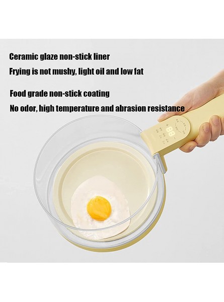 LXDZXY Pots,Portable Multifunctional Rice Cooker Mini Electric Frying Pan Electric Ceramic Stove Glass Pot Electric Hot Pot 1.6L Rapid Noodles Cooker White Without Steamer - YOPOTQON