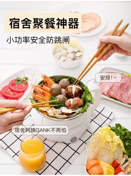Mini Electric Skillet Small Dormitory Student Multi-Function Household Cooking Noodle Hot Pot Small Power Mini 1 Person 2 Bedroom Small Pot - EGCSTOGQ