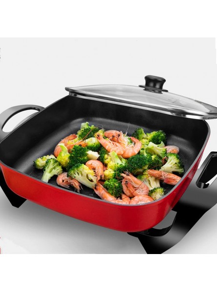 N B Nonstick Electric Skillet Multi-Layer Bottom Easy Clean Up With Glass LidTemperature Control Electric Cooker For Grill Simmer Steam And Stew - QWZXMTKJ