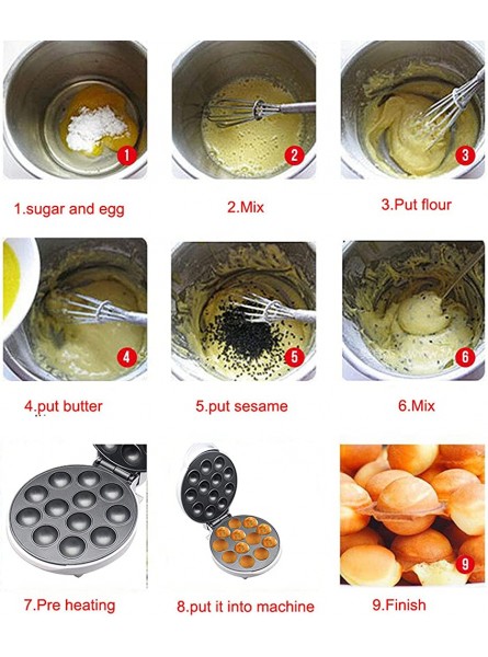 12‑Hole Non‑Stick Octopus Ball Machine,Multi‑Function Aluminum Ingot Meatball Machine Health and Home Takoyaki Maker for Fried Eggs Fried SteakBritish Plug - NYIV6DT6