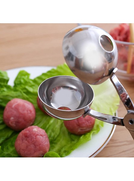 Benoon Meatball Maker Eco-Friendly Rust-Proof Stainless Steel Manual Meatball Cookie Dough Scoop for Home for Kitchen Red L - WQKPDUJO