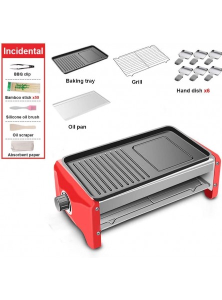 Indoor Barbecue Griddle With Non-Stick Coating Grill Plate， 8 Mini Pans， 1350W Adjustable Temperature Control Mini Portable Barbecue Grill， For Outdoor Picnic And Home Garden Camping Useful - WQBES1Q9