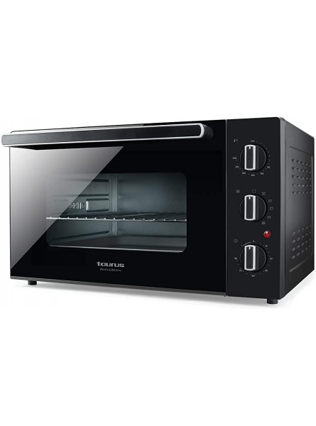 Taurus 971344000 Horizon 30 Electric Oven 1500 W 30 L 90 min Timer 5 Cooking Modes Includes Grill Rotary Roaster and Collector Tray Up to 230 Degrees Cold Touch All-Glass 535x435x315 mm - ZMKRQ159