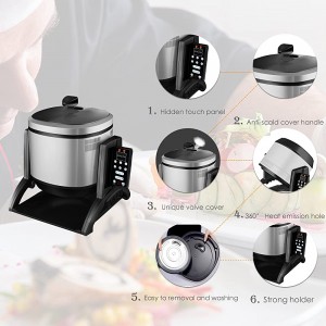 Commercial Cooker Electric Home Cooking Machine Food Cooking Cooker 6L Pot Recipe Making - RUJHK7UA