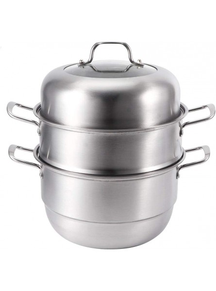 Gedourain Kitchen Steamer Pot Multi-layer Separated Design 3 Layer Steamer Pot Steel Material Heat Evenly for Home for Kitchen - EEZCFB40
