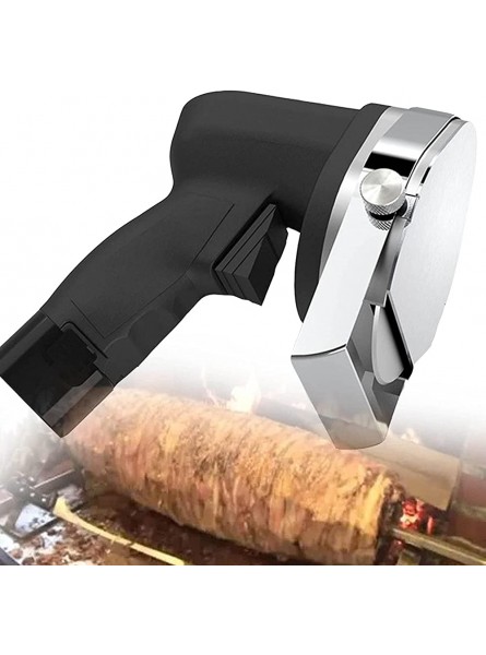 Electric Kebab Slicer Doner Knife Shawarma Cutter Handheld Roast Meat Cutting Machine Gyro Knife 220-240V 110V Two Blades Black - YULPK9IA