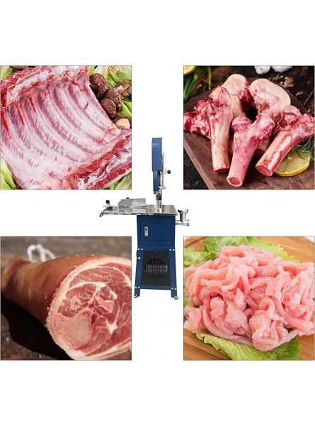 KOOWARM 2 in 1 Bone Saw Machine with Meat grinder Stainless Steel Bone Cutting Slicing Machine Commercial Meat Slicer Frozen Meat Steak Beef Fish Cutter Slicer - QMMT5997