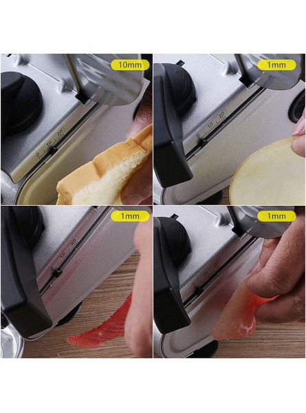 Meat Slicer Electric Deli Food Slicer with Protection Removable 190Mm Stainless Steel Blade and Food Carriage Adjustable Thickness 0-22Mm Food Slicer Machine for Meat Cheese Bread200W - GIPZV8T5