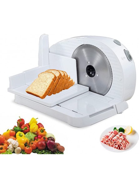 Mincer Machine Electric Meat Slicer Electric Deli Slicer Mutton Roll Grinder Beef Lamb Cutting Machine Slicing Vegetable Bread Cutter,White 100w - DWTBR8H5