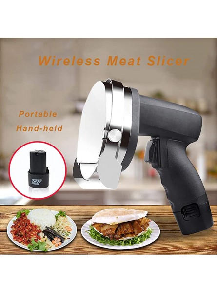 WZFANJIJ Meat Slicer Portable Hand-held100mm Mute 80W Electric Meat Slicer Shaver 2800RPM with 2 Blades,cordless - TLBD4JK4