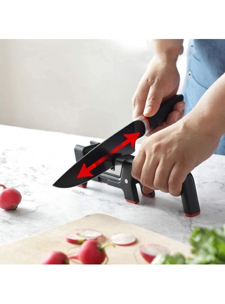 KELITINAus Kitchen Knife Sharpener 2 Stage Knife Sharpening Tool Sharpens Chef's Knives Help Repair Restore and Polish Blades Quickly Kitchen Accessories - VOWK0GOI