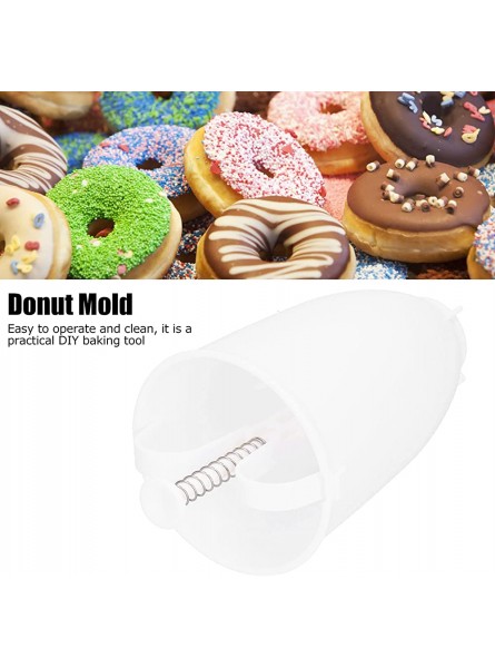 CUTULAMO Donut Maker Easy To Clean Donut Press Mold with Compression Spring for DIY Desserts for Household KitchensWhite - CXMY367X
