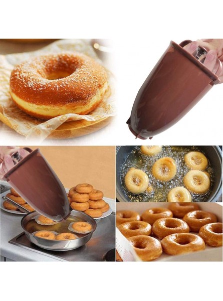 Donuts Maker Prevently New Creative Plastic Doughnut Donut Maker Machine Mold DIY Tool Kitchen Pastry Making Bake Ware Brown - IXKNK7HG
