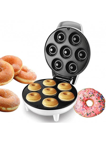 HuaQQI 1200W Electric Donut Machine Mini Donut Maker Machine with Non-stick Surface Makes 7 Doughnuts for Holiday Kid-Friendly Breakfast or Snack - KAHGSEDT