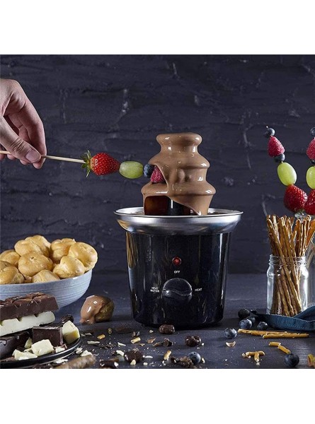 3 Tier Chocolate Fondue Fountain Stainless Steel Chocolate Cheese Melting Machine for Party Restaurant - HAYJBAFH