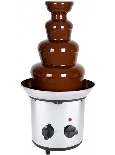 4 Tiers Chocolate Fountain Electric Chocolate Melting Machine Fondue Fountain - BNBP32IJ