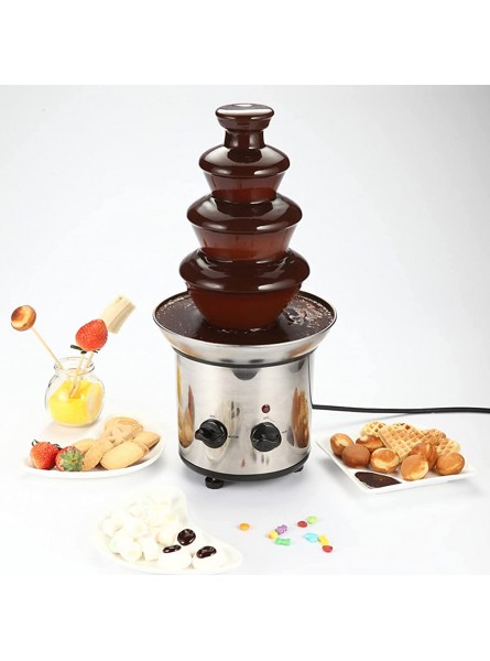 Chocolate Melting Furnace Chocolate Fountain Machine for Kids with Hot Melting Pot Base 4 Tier Design Heat & Motor Settings Great for Parties Weddings - OUKKRHU4