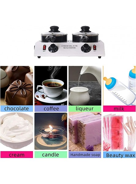 Chocolate Melting Pot Fountain Fondue Professional Electric Chocolate Tempering Machine with Manual Control Heated Chocolate Candy Silver - KDMH6NF1