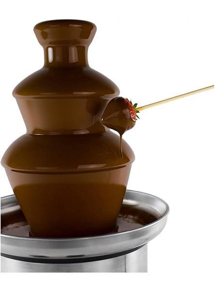 HAIYU 3 Tier Chocolate Fountain Premium Stainless Steel Fondue Machine Fountain For Kids & Parties Adjustable Temperature Large Capacity - FVHV4OND