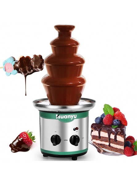 Huanyu 4 Tiers Chocolate Fountain Commercial Chocolate Fondue Fountain for Wedding Party Hotel - ORSCPAB8