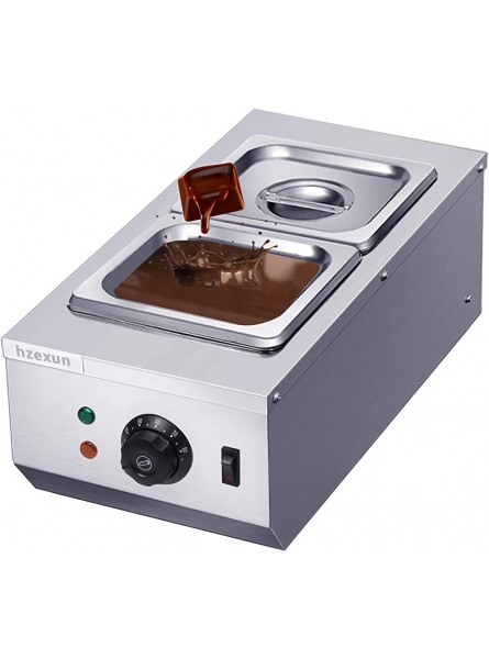 hzexun Chocolate Tempering Machine Electric Auto Chocolate Heater Liquid Warmer Melting Pot Stainless Steel 6L Capacity 2 Tanks Commercial Home 220V 600W - MNQNTIDM