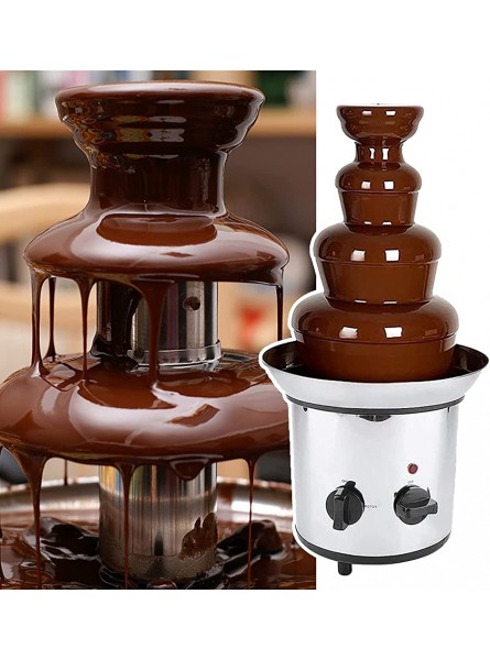 LMBXAIP 4 Layer Chocolate Fountain Machine Stainless ​Steel Electric Chocolate Melting Machine Chocolate Buffet Heater Machine For Commercial & Household Birthday - XTFA782T