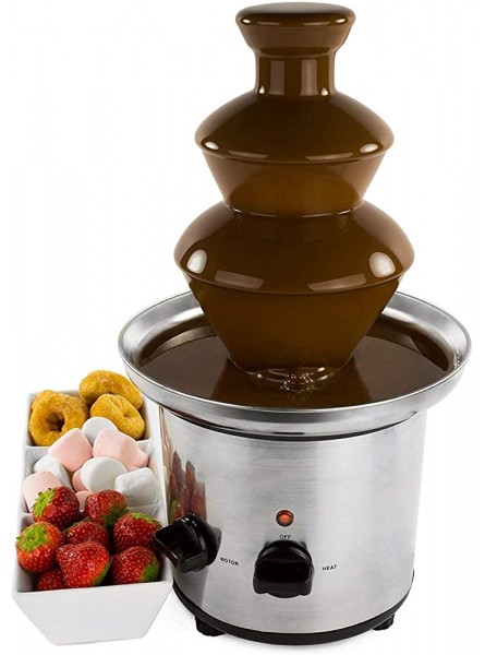 MILECN Chocolate Fondue Large Fountain,Chocolate Professional Waterfall Melting Machine Stainless Steel Buffet Heater for Commercial & Household Birthday Christmas Eve - KSWKNA7E
