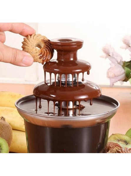Mini Chocolate Fountain Three Layers Electric Chocolate Melting Machine Household Triple Heating Cheese Fondue Chocolate Machine - IYLGX7BJ