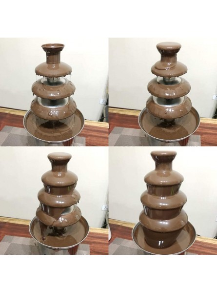 PIGE Mini Electric chocolate fountain Stainless Steel Heated Basin chocolate fountain Family Gathering. Silent Motor 170W 1.5kg Capacity. - VZAOFOSV