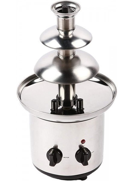 Wxnnx Chocolate Fountain Stainless Steel Fondue Machine 3 Tier Small Fountain for Kids & Parties Adjustable Temperature - MEAPK251